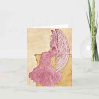 Carte pour notes rose d'ange