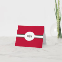 Carte pour notes rouge (plié)
