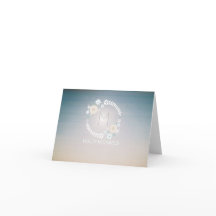 Carte pour notes Sky Monogramme Sunset Wreath Beac