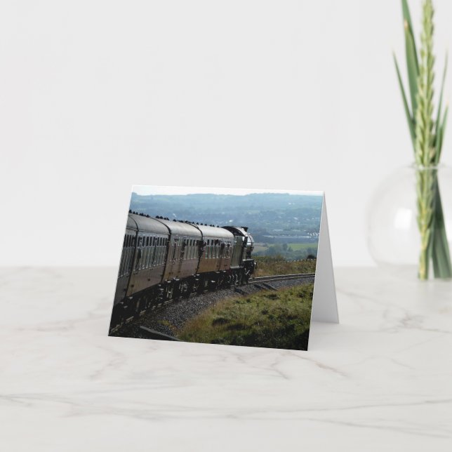 Carte pour notes : Train de vapeur dans Yorkshire (Devant)