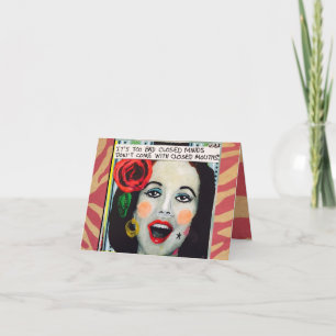 CARTE POUR NOTES TROP MAUVAIS ESPRIT FERMÉ