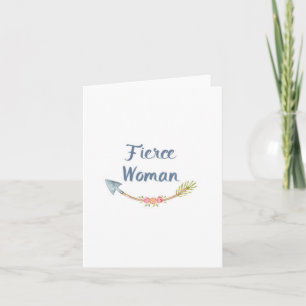 Carte pour notes vierge pour Femme fierce