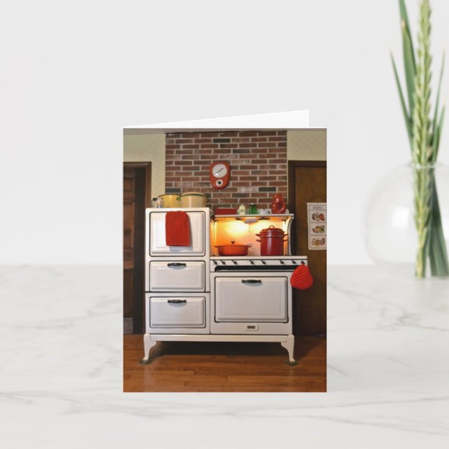 Carte pour notes vintage à gaz (Devant)