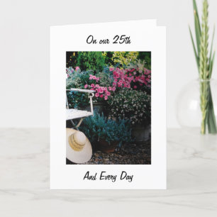 Carte POUR NOTRE 25e ANNIVERSAIRE ET CHAQUE JOUR-JE T'AI