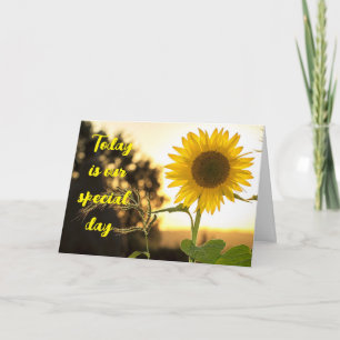 CARTE POUR NOTRE "ANNIVERSAIRE" AMOUR/TOURNESOL