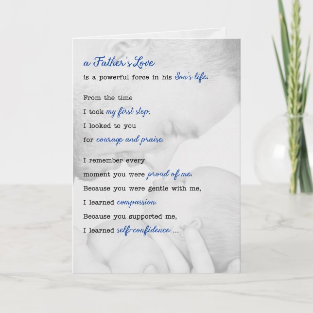 Carte pour papa de Son Fête des pères Sentimentale (Devant)