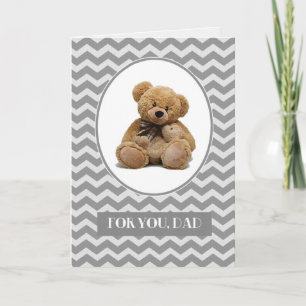 Carte Pour papa en Fête des pères. Nounours mignons