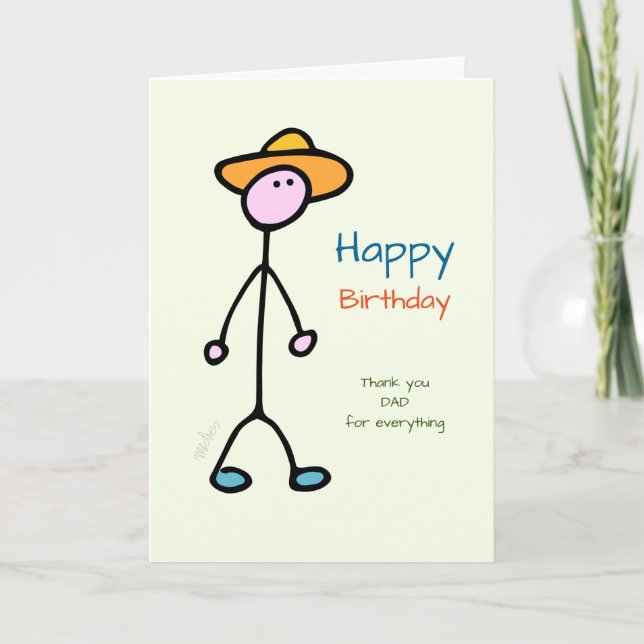 Carte Pour papa ! Joyeux anniversaire ! (Devant)