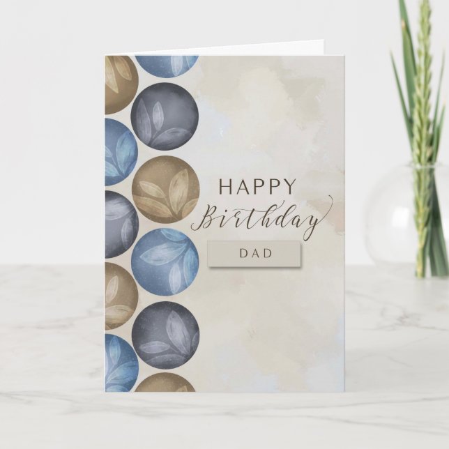Carte Pour papa joyeux anniversaire Cercles masculins  (Devant)