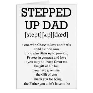 Carte pour papa pas, papa pas à pas