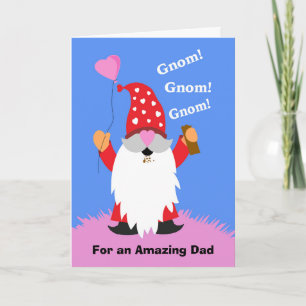 Carte Pour papa Valentine's Day mignon chocolat Gnome