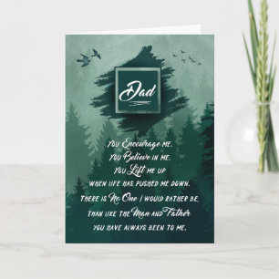 Carte pour papa's Birthday Forest Green Woodland Thème