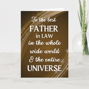Carte Pour Père en Droit Fête des pères Universe Thème