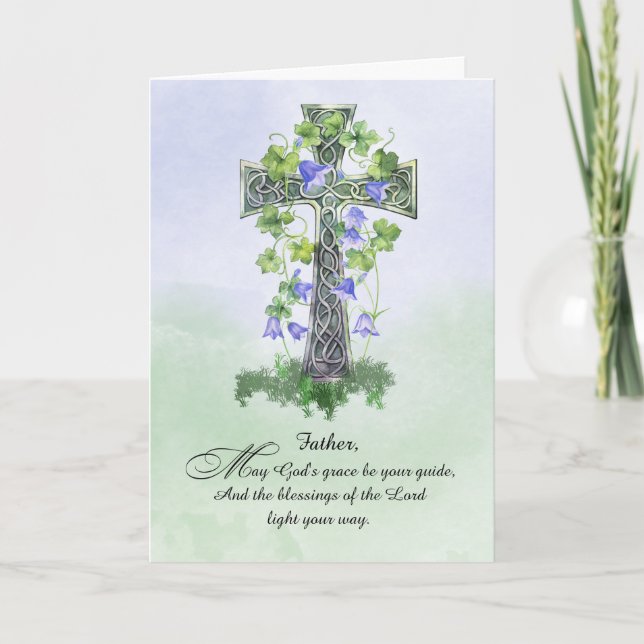 Carte Pour prier Jour de la Saint Patrick Celtic Cross S (Devant)