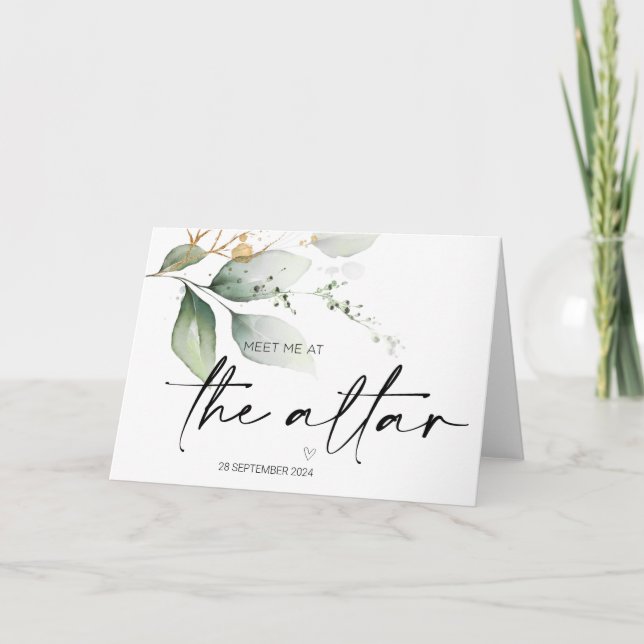 Carte Pour Se Rassembler Le Marié Le Jour Du Mariage Ren (Devant)