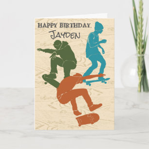 Carte Pour Skateboarders, Skateboard Theme Personnalisé