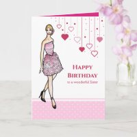 Pour Soeur à Anniversaire fille avec Roses roses r