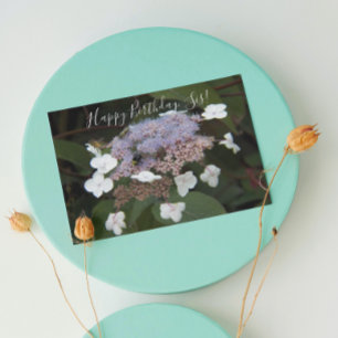Carte Pour Soeur White Hydrangea Floral Anniversaire