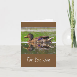 Carte Pour Son Mallard Duck Nature Anniversaire