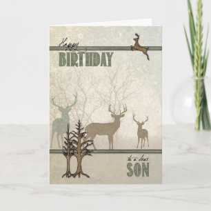 Carte pour Son Woodland Forest Thème Anniversaire