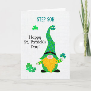 Carte Pour Stepson St Patrick's Fun Leprechaun Card