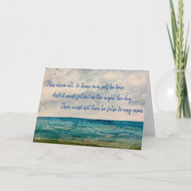 Carte Pour Toi-Même Être Vrai... (Devant)