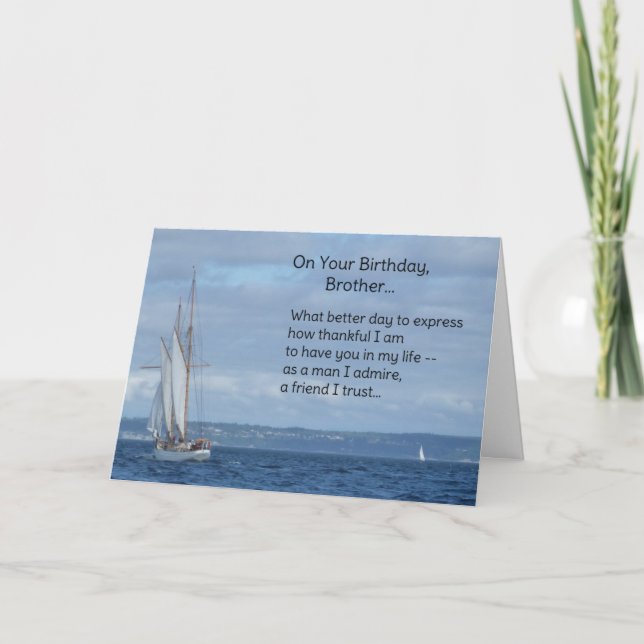 Carte Pour ton anniversaire, frère... (Devant)