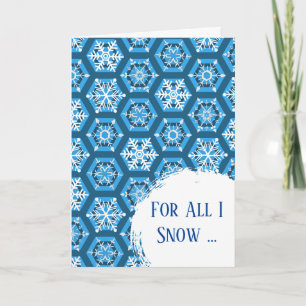 Carte Pour tout I Amitié Neige Snowflakes et Snowball