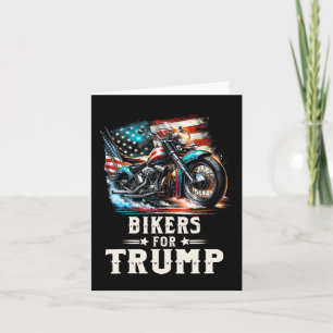 Carte Pour Trump 2024 Motorcycle Patriotic American Drap