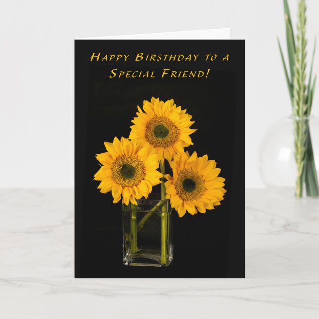 Carte Pour un anniversaire spécial de tournesol (Devant)
