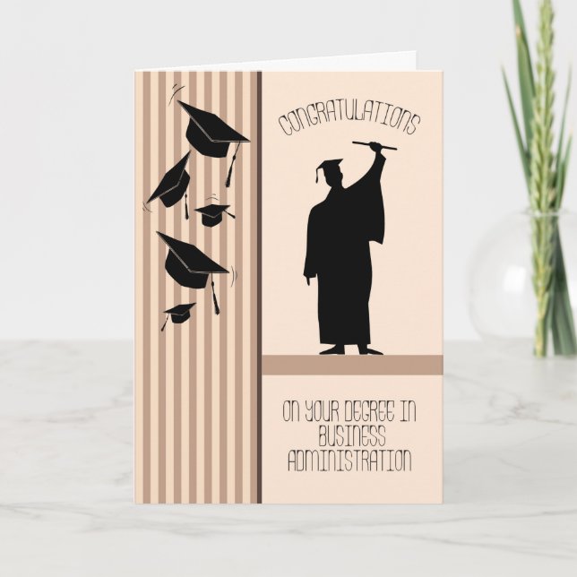 Carte pour un diplôme en administration des affair (Devant)