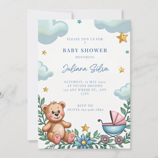carte pour une baby shower (Devant)