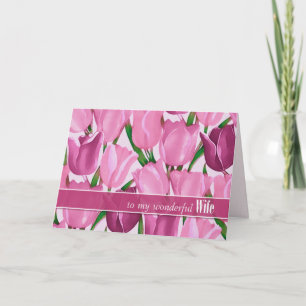 Carte Pour une femme lors de la fête des mères Tulipes p