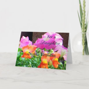 Carte Pour une fille sur son anniversaire Floras coloré