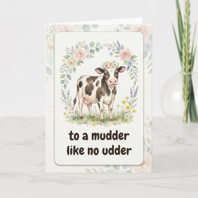 Carte Pour une vache de mère comme aucune autre drôle de (Devant)