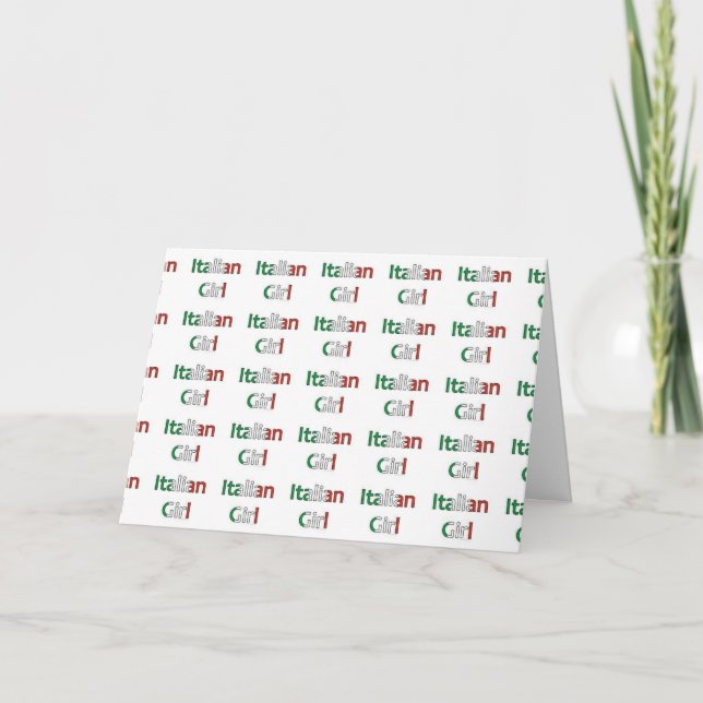 CARTE POUR VOTRE "FILLE ITALIENNE" À SON ANNIVERSAIRE (Devant)