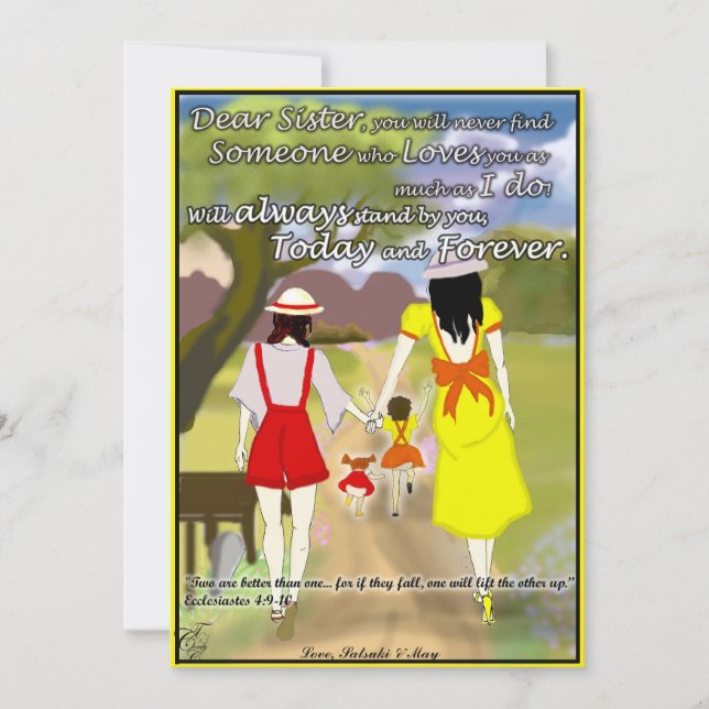 Carte pour votre soeur (Devant)