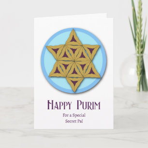 Carte Pourim pour Hamantaschen Magen David de camarade s