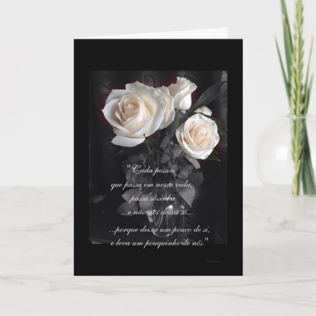 Carte Pourpier: Poema de Condolencias (Devant)