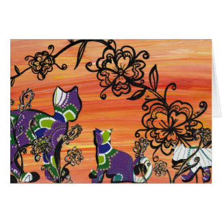 Carte pourpre de chats