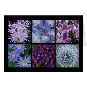 Carte pourpre de fleur