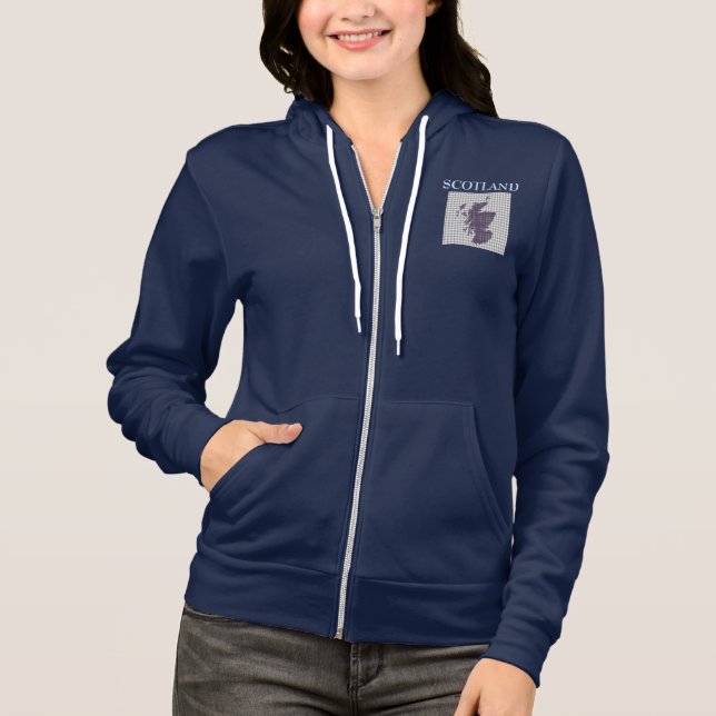 Carte pourpre écossaise de tartan de sweat - shirt (Devant)