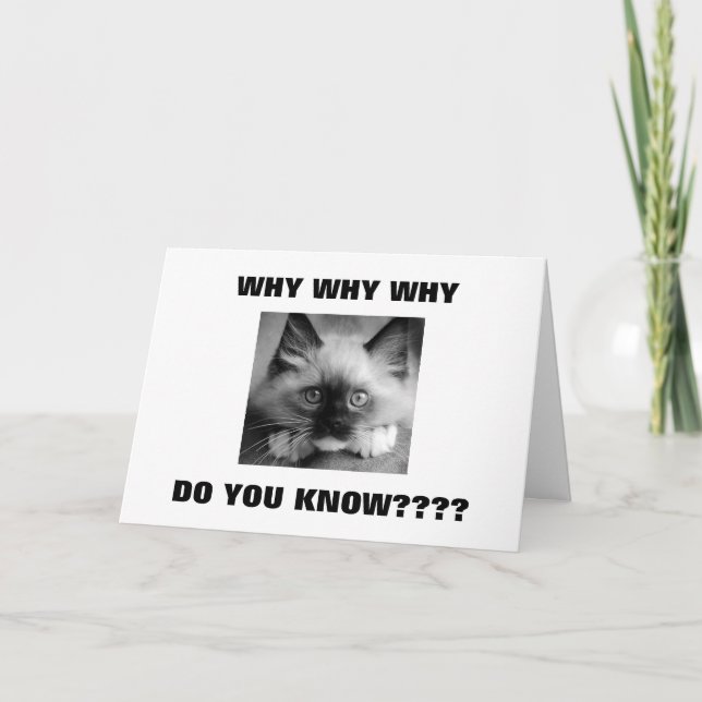 CARTE POURQUOI DEVONS-NOUS AVOIR UN ANNIVERSAIRE DE "40  (Devant)