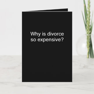 Carte Pourquoi est le divorce cher