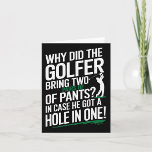 Carte Pourquoi les golfeurs apportent toujours des panta