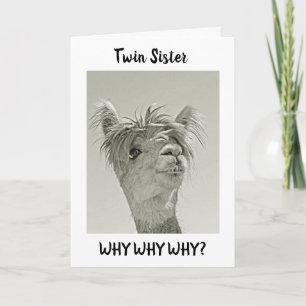 CARTE POURQUOI REGARDEZ-VOUS UN JEUNE ANNIVERSAIRE "TWIN