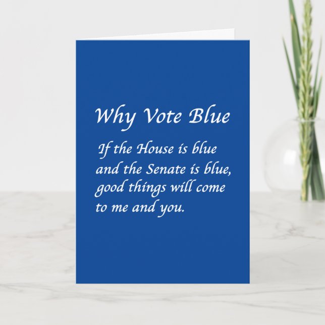 Carte Pourquoi voter bleu en 2026 (Devant)
