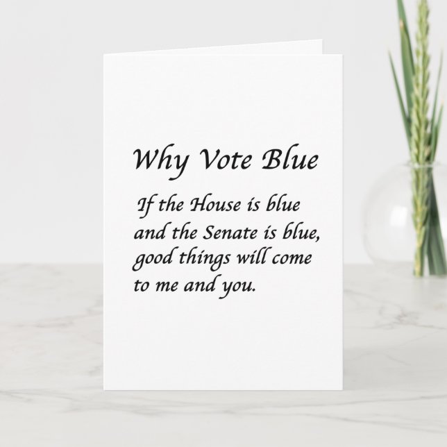 Carte Pourquoi voter bleu en 2026 (Devant)
