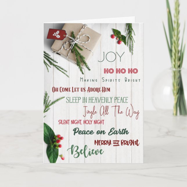 CARTE POURRAIT "TOUS" VOS SOUHAITS DE NOËL DEVENIR VRAIS (Devant)