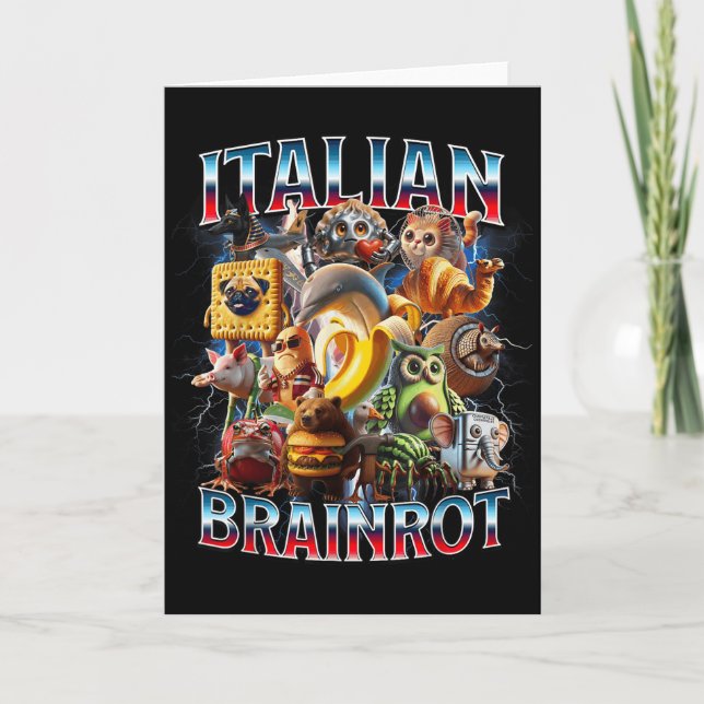 Carte Pourriture de cerveau italienne Mèmes drôles Garço (Devant)